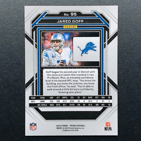Jared Goff - 2022 Panini Prizm #95 - Picture 2 of 2